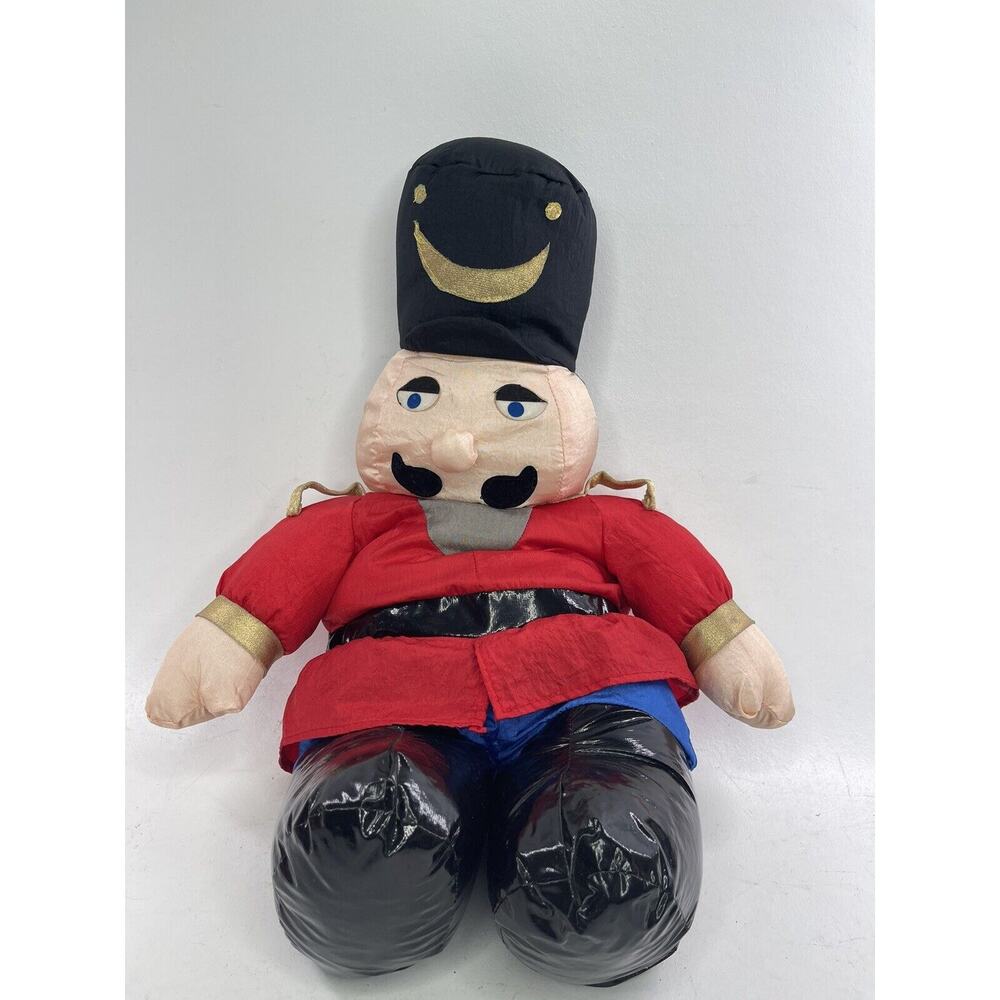 Vintage Nutcracker Guard Puffy 16" Plush Nylon Christmas InternationalSilverCo